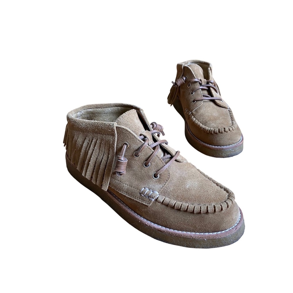 Sperry x Rebecca Minkoff Womens Tan Suede Fringe Chukka Boots Size 10